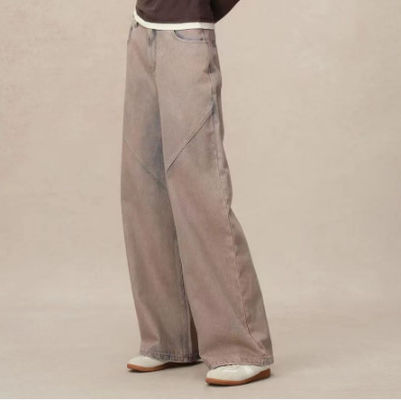 Quần quần denim cao và chân thẳng