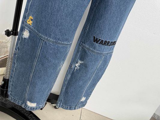 Phong thêu chính xác cao nguyên bản đáy denim cho một thiết kế nổi bật độc đáo