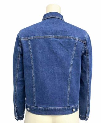 Thiết kế Dark Indigo không có thời gian Classic Fit áo sơ mi Denim nút xuống đóng phía trước