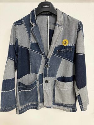 Trendy Jacquard Elements Denim Blazer Cho một cái nhìn táo bạo và phong cách